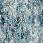 Zasłona na przelotkach 140x250 MALIA welwetowa turkusowa z metalicznym nadrukiem - 2