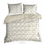 Pościel satynowa 140x200 SPRING 103 jasny beż z motywem geometrycznym z kolekcji Classic - 5