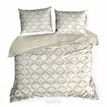 Pościel satynowa 140x200 SPRING 103 jasny beż z motywem geometrycznym z kolekcji Classic - 5