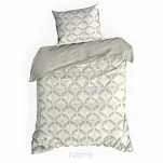 Pościel satynowa 140x200 SPRING 103 jasny beż z motywem geometrycznym z kolekcji Classic - 4