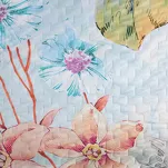 Narzuta welwetowa 220x240 ARLETA jasny turkus z wzorem kwiatowym z kolekcji Premium - 4
