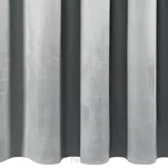 Zasłona na taśmie 140x270 AURA welwetowa srebrna jednokolorowa zdobiona w górnej części falbanami - 7