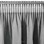 Zasłona na taśmie 140x270 AURA welwetowa srebrna jednokolorowa zdobiona w górnej części falbanami - 9
