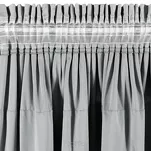 Zasłona na taśmie 140x270 AURA welwetowa srebrna jednokolorowa zdobiona w górnej części falbanami - 10
