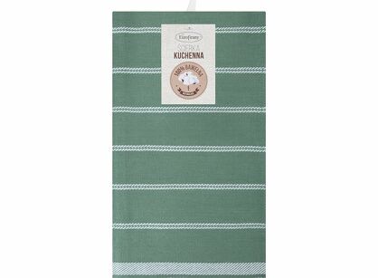 Komplet ścierek kuchennych 2x50x70 RUBI zielone w pasy z bawełny
