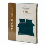 Pościel satynowa 160x200 NOVA 3 jednokolorowa gładka turkusowa - 3