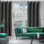 Zasłona na przelotkach 140x250 ROSA welwetowa czarna Design 91 - 15
