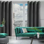 Zasłona na przelotkach 140x250 ROSA welwetowa czarna Design 91 - 14