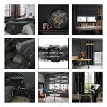 Zasłona na przelotkach 140x250 ROSA welwetowa czarna Design 91 - 14