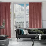 Zasłona gotowa na taśmie 140x270 ROSA welwetowa ciemny róż Design 91 - 11