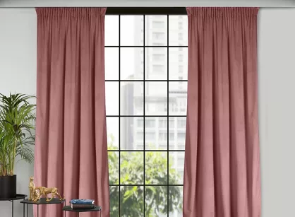 Zasłona gotowa na taśmie 140x270 ROSA welwetowa ciemny róż Design 91