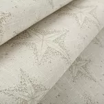 Obrus świąteczny 145x300 WINTER kremowy złoty bawełniany w gwiazdki - 4