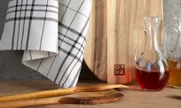 Ścierka kuchenna 50x70 CHECK stalowa w kratkę z bawełny - 2