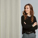 Firana na przelotkach 140x250 MIRELLA beżowa o strukturze siatki - 9