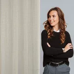 Firana na przelotkach 140x250 MIRELLA beżowa o strukturze siatki - 9