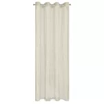 Firana na przelotkach 140x250 MIRELLA beżowa o strukturze siatki - 3