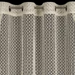 Firana na przelotkach 140x250 MIRELLA beżowa o strukturze siatki - 4