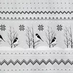 Pościel świąteczna 220x200 TASHA biało stalowa subtelny nadruk z satyny bawełnianej - 2