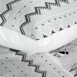 Pościel świąteczna 220x200 TASHA biało stalowa subtelny nadruk z satyny bawełnianej - 5