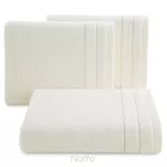 Ręcznik bawełniany 70x140 DAMLA kremowy gładki z subtelną bordiurą 500 g/m2 - 3