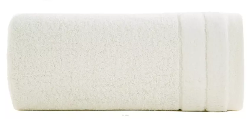 Ręcznik bawełniany 70x140 DAMLA kremowy gładki z subtelną bordiurą