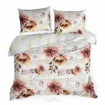 Pościel bawełniana 220x200 LEA11 biała wyrazisty wzór kwiatowy dwustronna Design 91 - 7