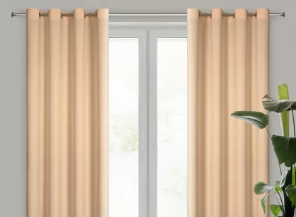 Zasłona na przelotkach 140x250 RITA jednokolorowa brzoskwinia z miękkiej tkaniny