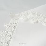 Obrus dekoracyjny 145x300 LAURA biały z ozdobnym haftem - 2