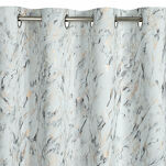 Zasłona na przelotkach 140x250 SANCY zaciemniająca typu dimout srebrna ze złotym i srebrnym nadrukiem - 4