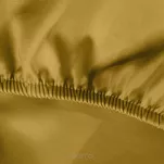 Prześcieradło z satyny bawełnianej z gumką NOVA 3 musztardowe 220x200 - 3