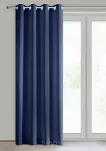 Zasłona na przelotkach 140x250 RITA jednokolorowa granatowa z miękkiej tkaniny - 9