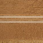 Ręcznik 30x50 FILON miodowy zdobiony bordiurą w prążki z połyskującą srebrną nicią - 2