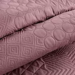 Narzuta jednokolorowa 170x210 BONI 5 różowa pikowana w geometryczny wzór Design 91 - 6