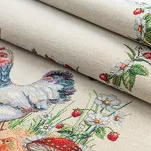 Bieżnik wielkanocny 40x100 1287 gobelinowy naturalny czerwony kurki - 3