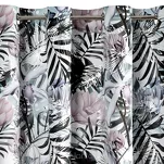 Zasłona na przelotkach welwetowa 140x250 MALIBU zielona botaniczna ze srebrnym nadrukiem - 4
