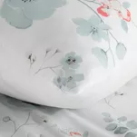 Pościel z mikrowłókna 220x200 INES biała z wzorem delikatnych kwiatków Design 91 - 2