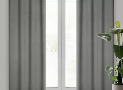 Zasłona na przelotkach 135x250 CARLO zaciemniająca popielata jednokolorowa strukturalna