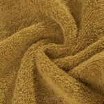 Ręcznik 30x50 VENUS Eva Minge miodowy zdobiony bordiurą w kolorze ręcznika z napisami projektantki 550 g/m2 - 2