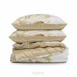 Pościel satynowa 220x200 SPRING 60 biała z pomarańczowym wzorem kwiatów z kolekcji Classic - 7