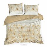 Pościel satynowa 220x200 SPRING 60 biała z pomarańczowym wzorem kwiatów z kolekcji Classic - 7