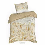 Pościel satynowa 220x200 SPRING 60 biała z pomarańczowym wzorem kwiatów z kolekcji Classic - 5