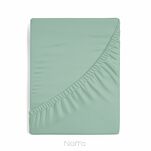 Prześcieradło z satyny bawełnianej z gumką NOVA 3 miętowe 220x200 - 3