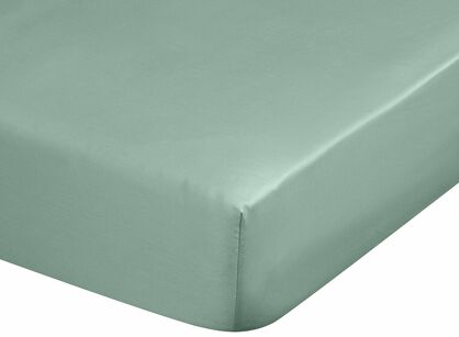 Prześcieradło z satyny bawełnianej z gumką NOVA 3 miętowe 220x200