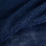 Koc jednokolorowy 150x200 TEDY granatowy imitujący buklę - 3