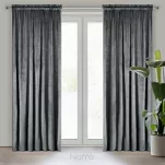 Zasłona na taśmie 135x300 ROSA welwetowa grafitowa Design 91 - 11