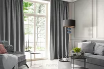 Zasłona na taśmie 135x300 ROSA welwetowa grafitowa Design 91 - 9