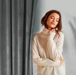 Zasłona na taśmie 135x300 ROSA welwetowa grafitowa Design 91 - 14