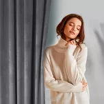 Zasłona na taśmie 135x300 ROSA welwetowa grafitowa Design 91 - 17