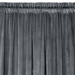 Zasłona na taśmie 135x300 ROSA welwetowa grafitowa Design 91 - 4