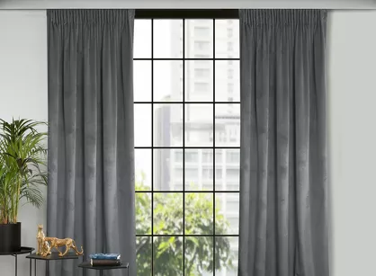 Zasłona na taśmie 135x300 ROSA welwetowa grafitowa Design 91